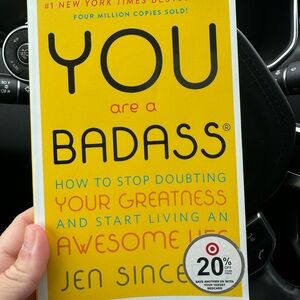 Yellow 'You Are a Badass' Book by Jen Sincero